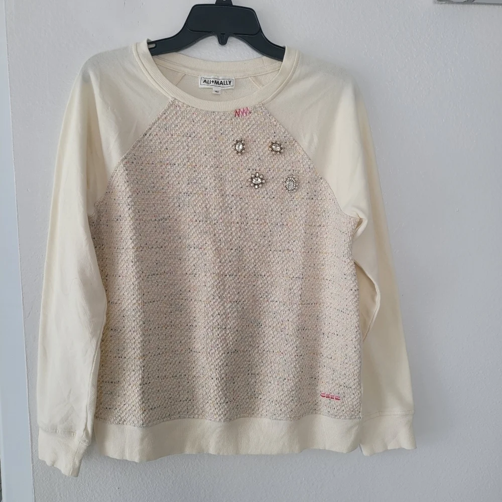 Ali + Mally x Peace Love World Embellished Sweatshirt